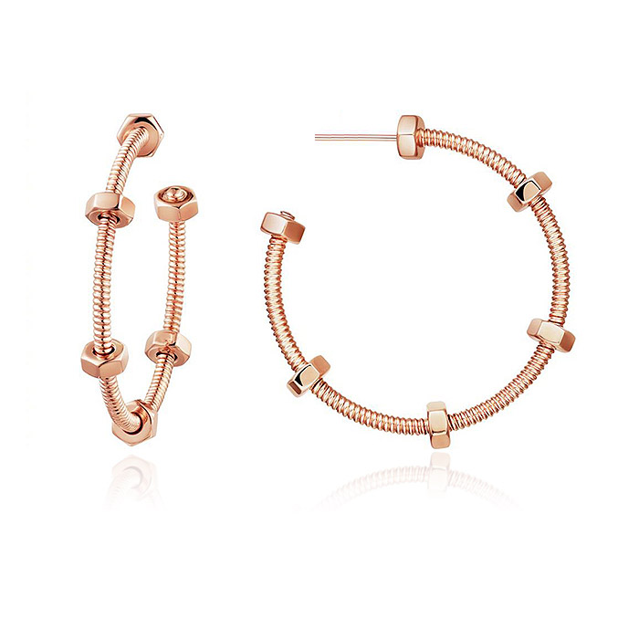 Small Hoop Earrings for Women Minimalist Piercing Cartilage Earrings Gold  Color Stainless Steel Fashion Jewelry Wholesale KAE306