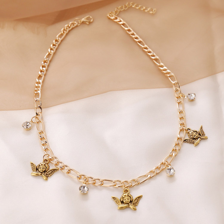 Fashion Jewelry Choker Necklace with Flower Charm with Black Enamel - China  Flower Charm Fashion Choker and Choker price | Made-in-China.com