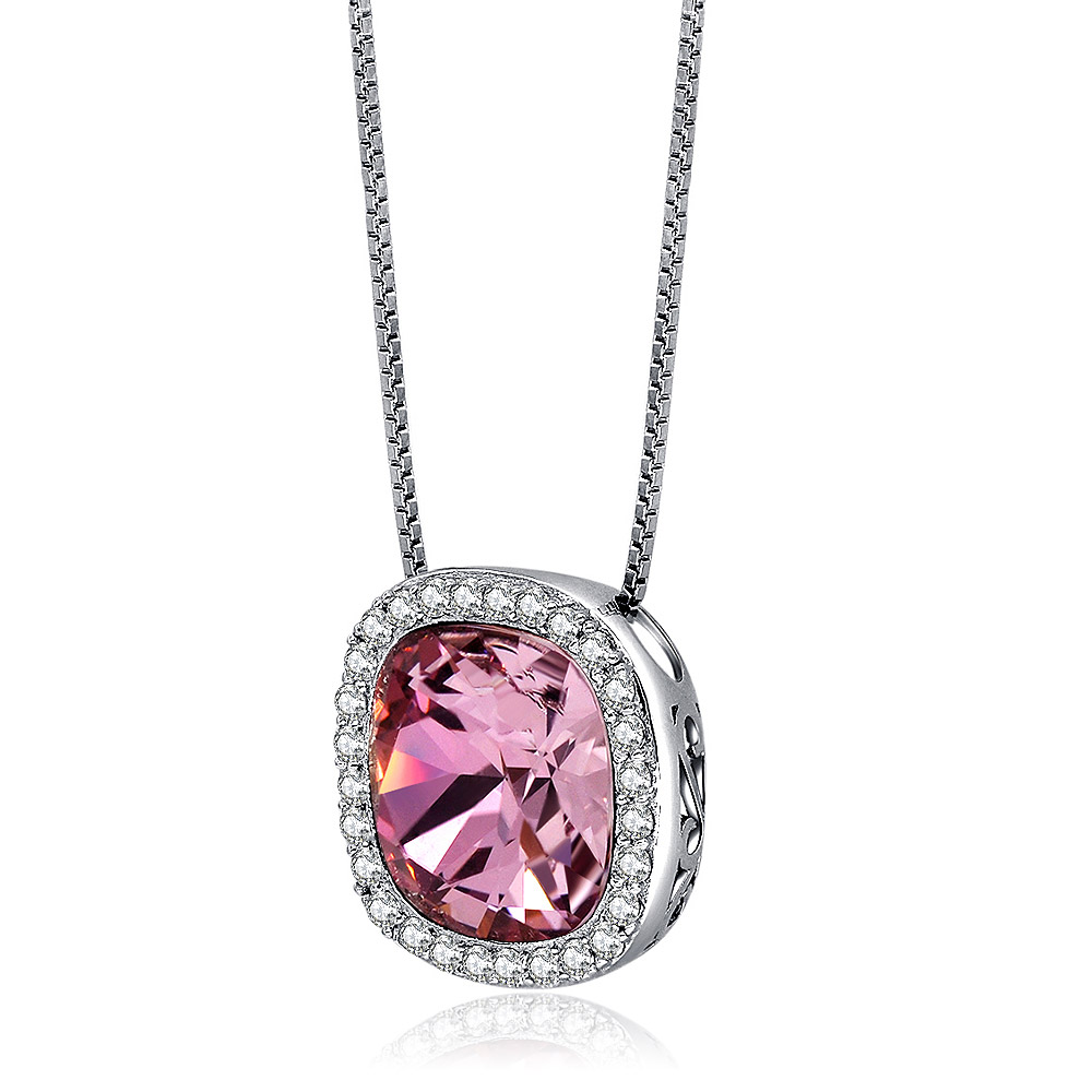 Pink Sapphire Chandelier Necklace