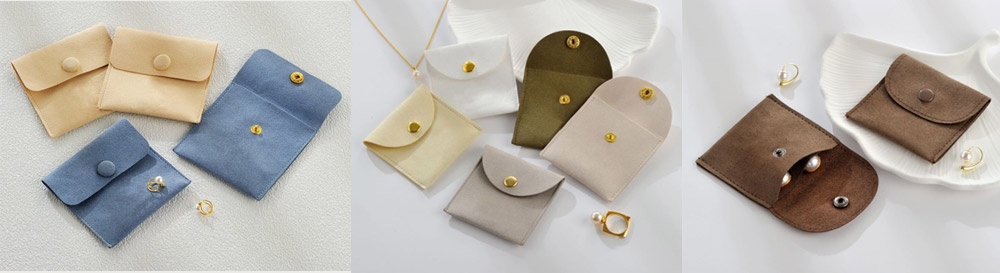 Microfiber Jewelry Packaging Bags with Button