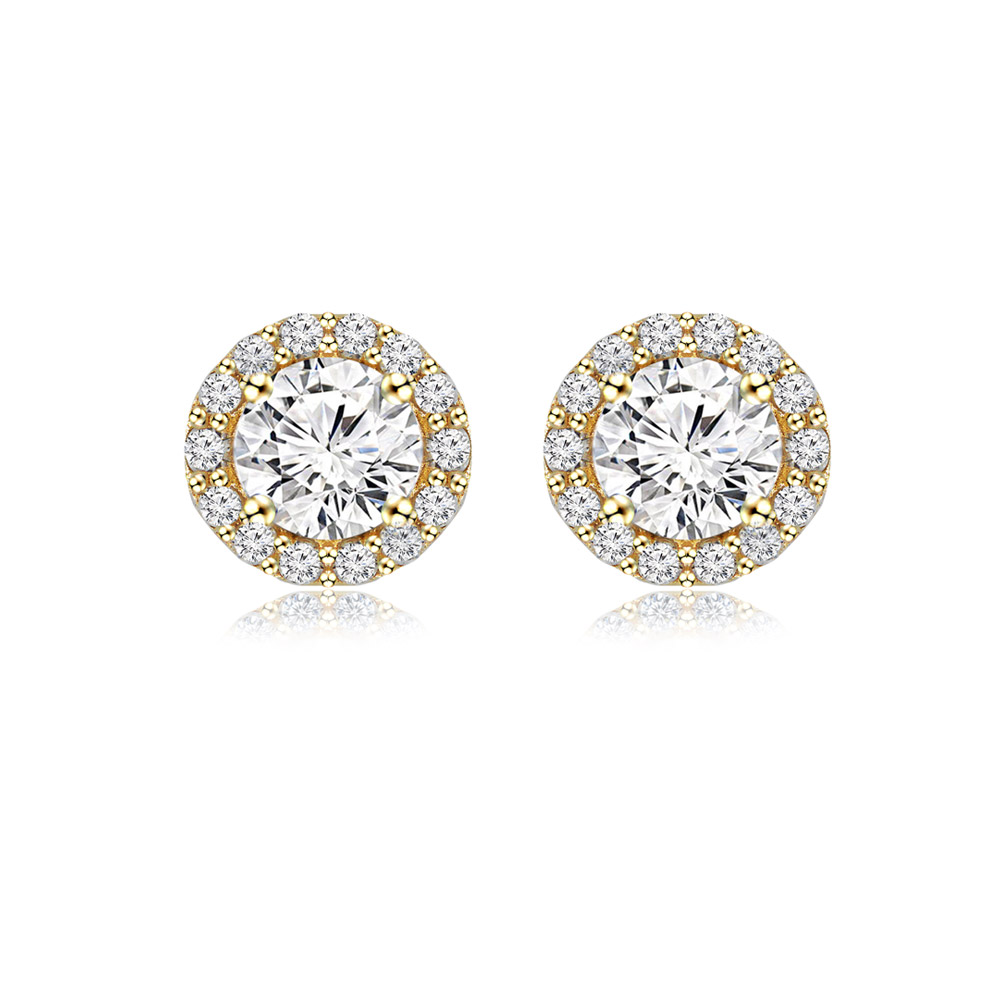 Medium Round Cubic Zirconia Earring Jackets