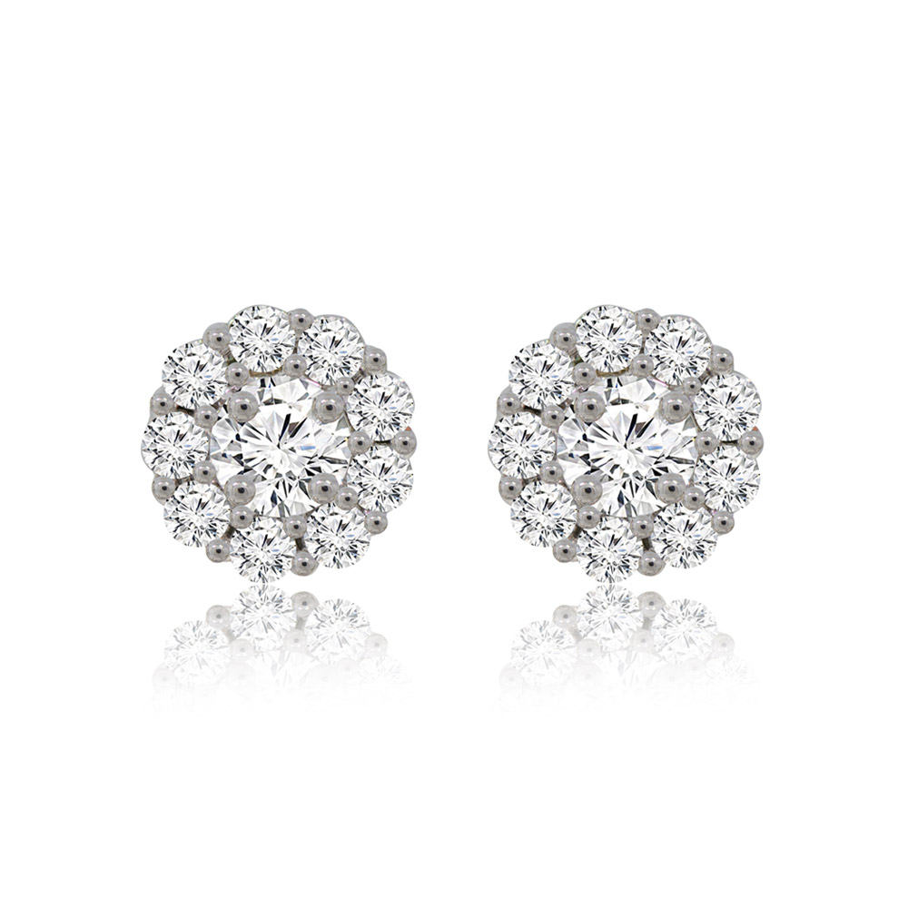 10MM Round Cubic Zirconia Earring Jackets