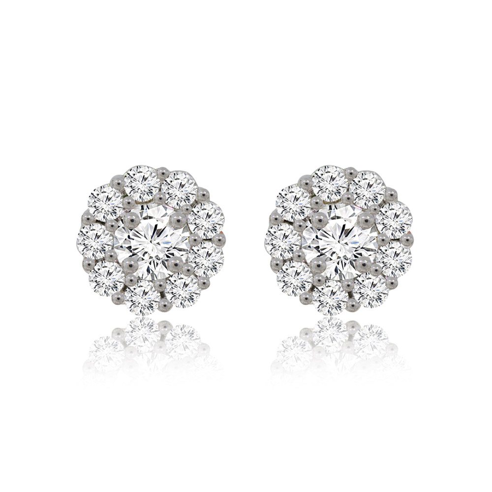 10MM Round Cubic Zirconia Earring Jackets Korean Earrings