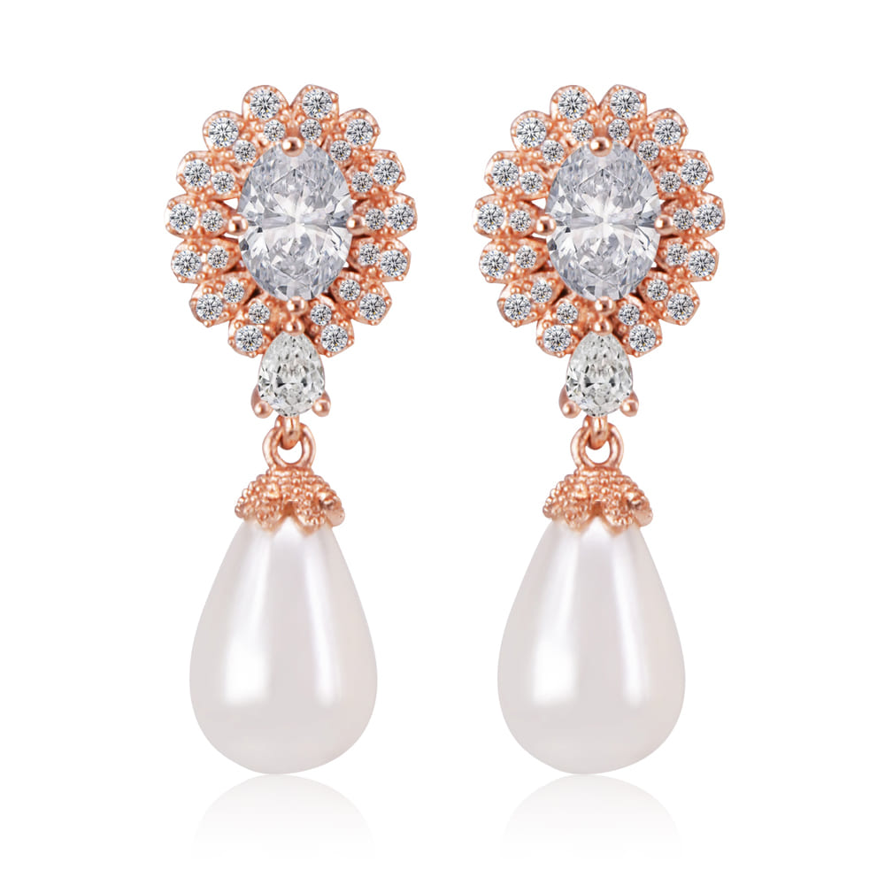 Dangle With Teardrop Pearl Earrings | JR Fashion Accessories