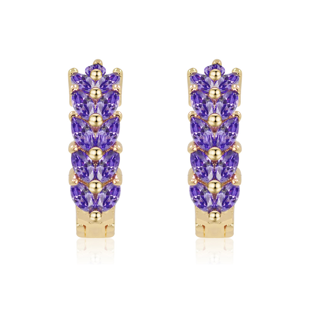 Huggie Purple Hoops
