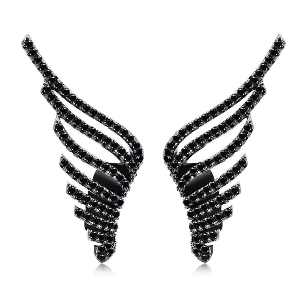 Glamorous Dark Wing Earring