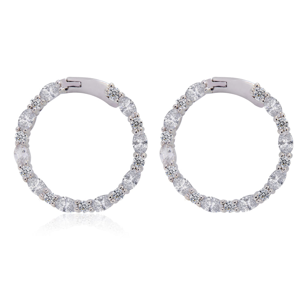 Glitzy Round Hoop Earrings