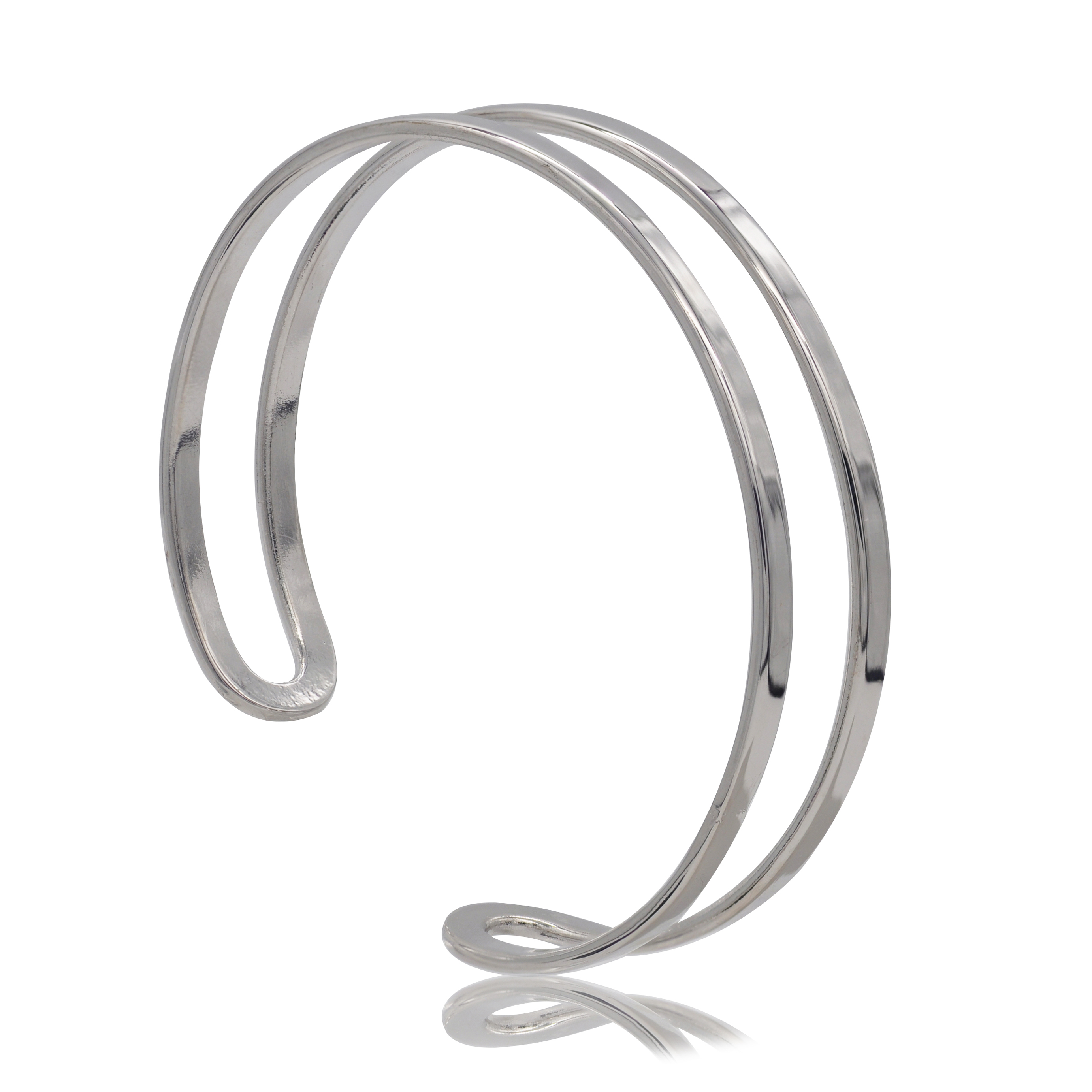 Twirling Silver Cuff