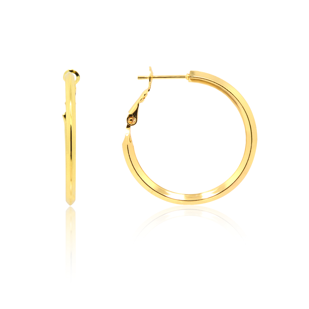 40mm Gold Hoop Die-Cut Earrings