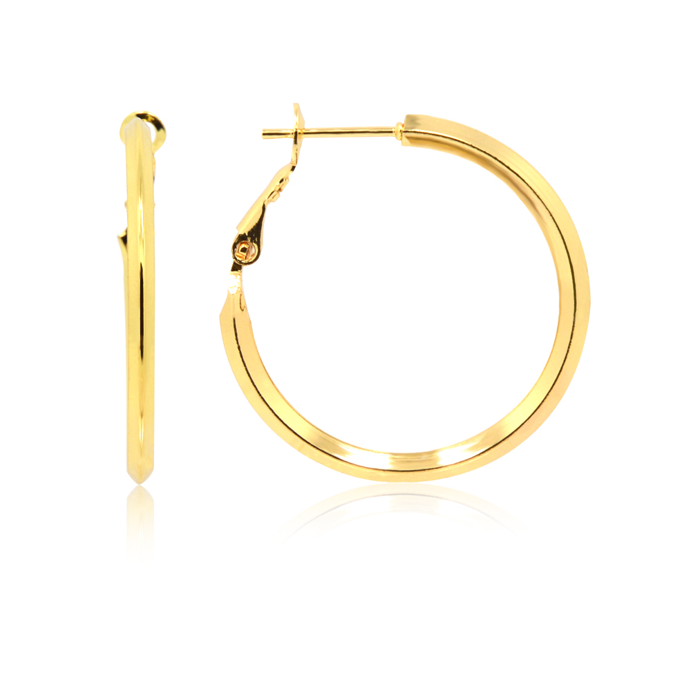Gold Hoop Die-Cut Earrings