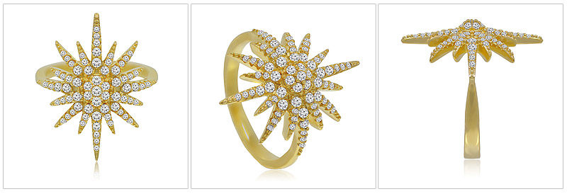 Starburst Gold Ring